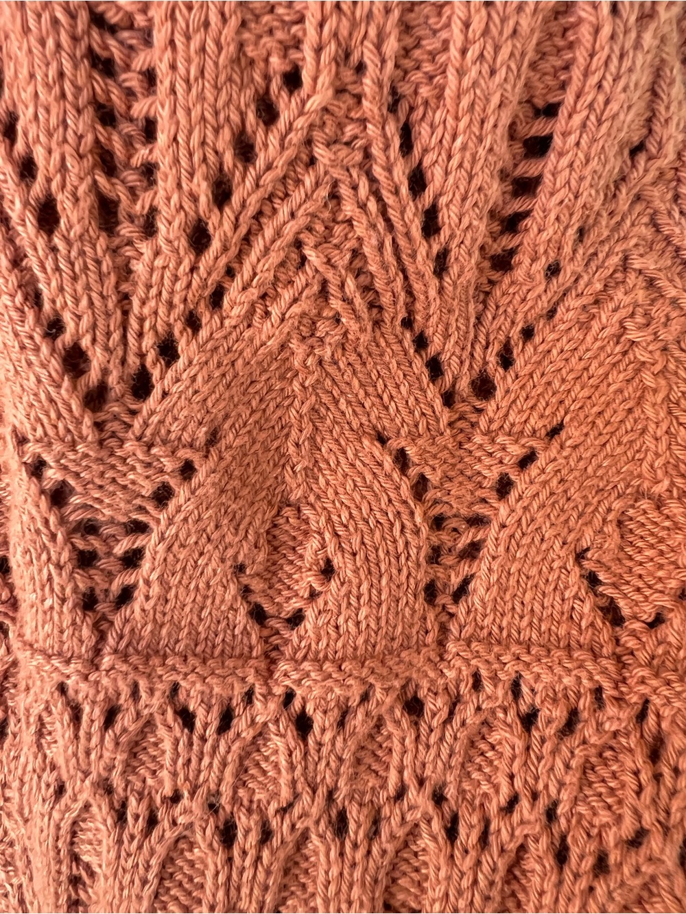 Universal Thread Rust Brown Pointelle Knit Polo Sweater V-Neck XL NWT - Picture 5 of 5